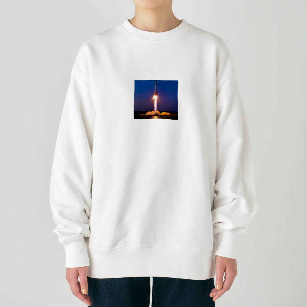 swanの夕焼けのロケット Heavyweight Crew Neck Sweatshirt