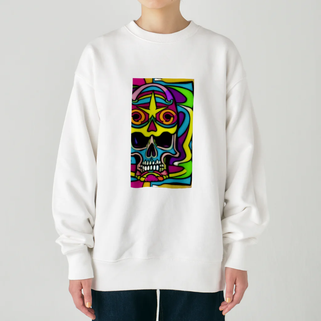 jack_and_beanのヘビーメタルでロックなスカル Heavyweight Crew Neck Sweatshirt