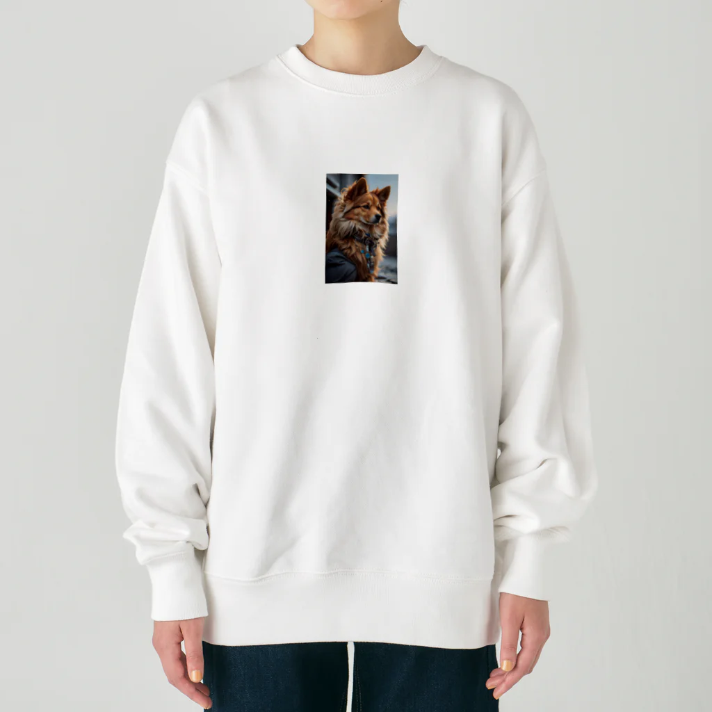 majuiceの凛々しい犬 Heavyweight Crew Neck Sweatshirt