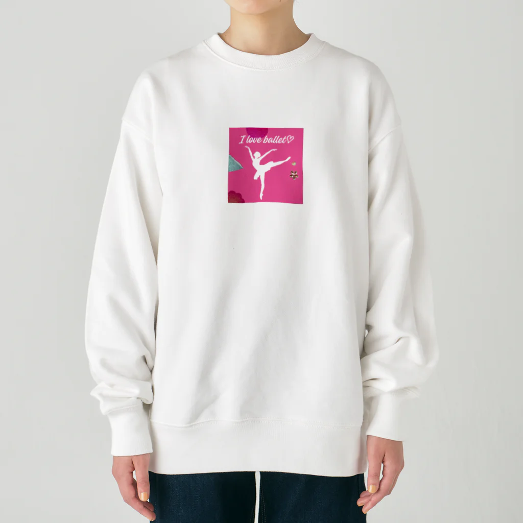 nozomi-mama-shop♪のI love balletグッズ🩰 Heavyweight Crew Neck Sweatshirt