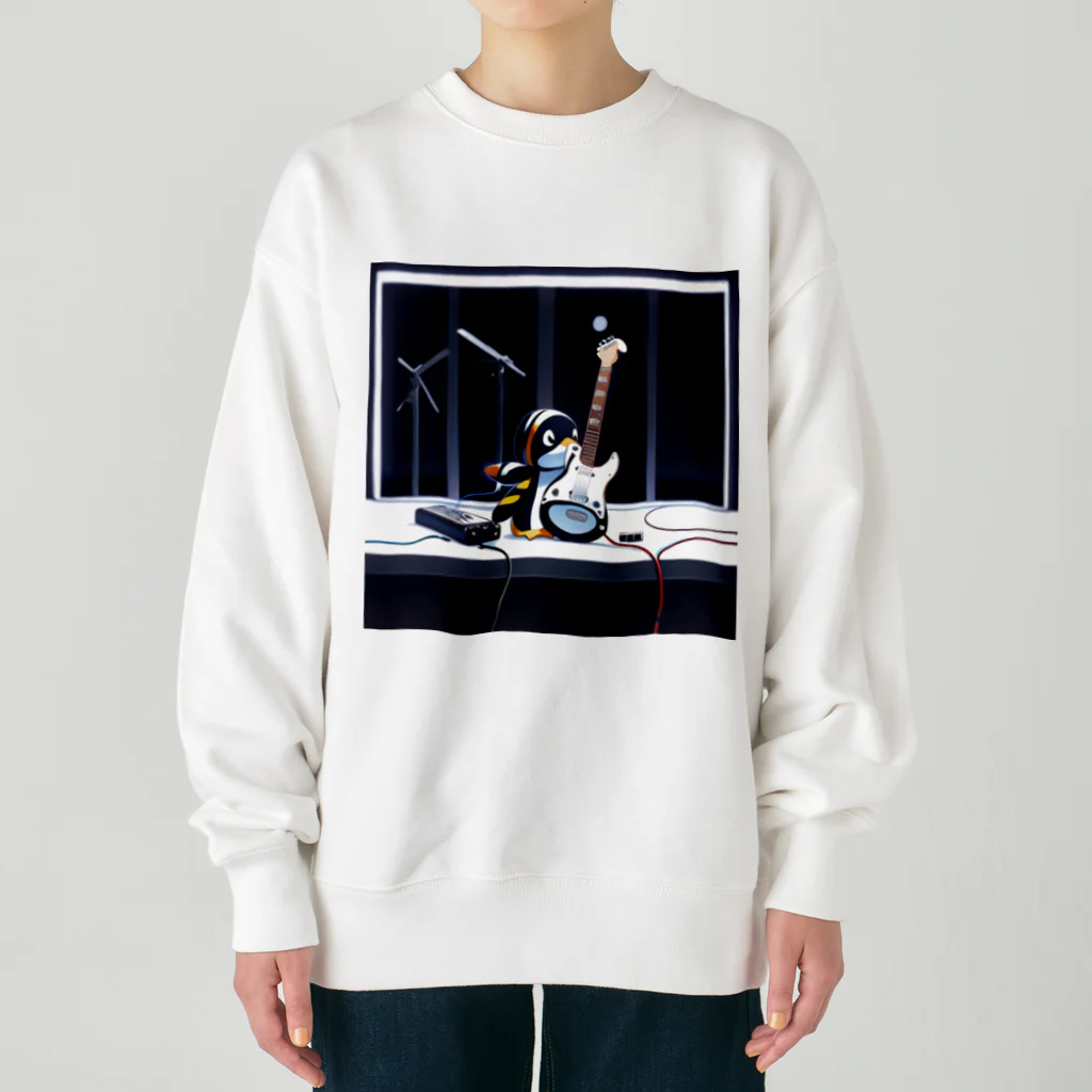 kota.のギターとペンギン Heavyweight Crew Neck Sweatshirt