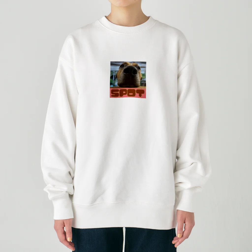 UDKshopのアメリカンピットブルのスポット君のグッズ Heavyweight Crew Neck Sweatshirt