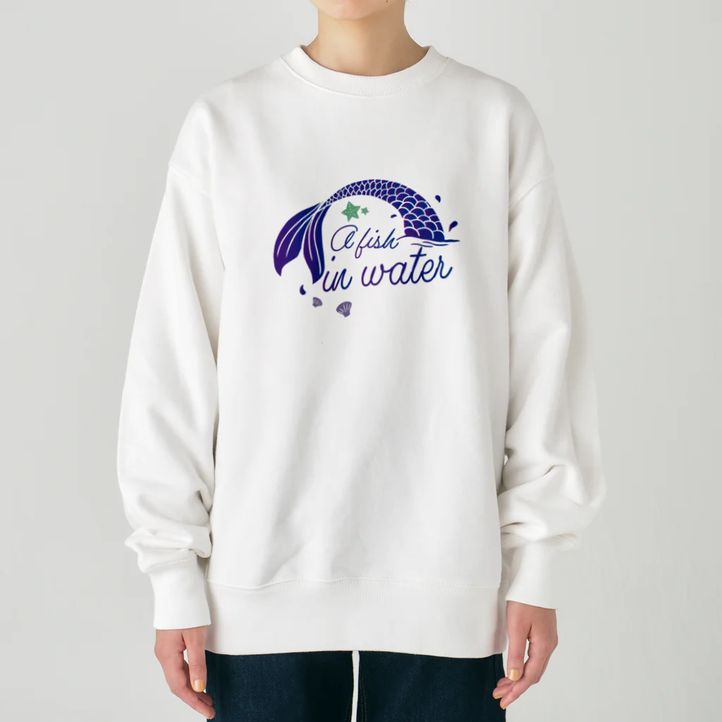 chicodeza by suzuriの人魚のマーク Heavyweight Crew Neck Sweatshirt