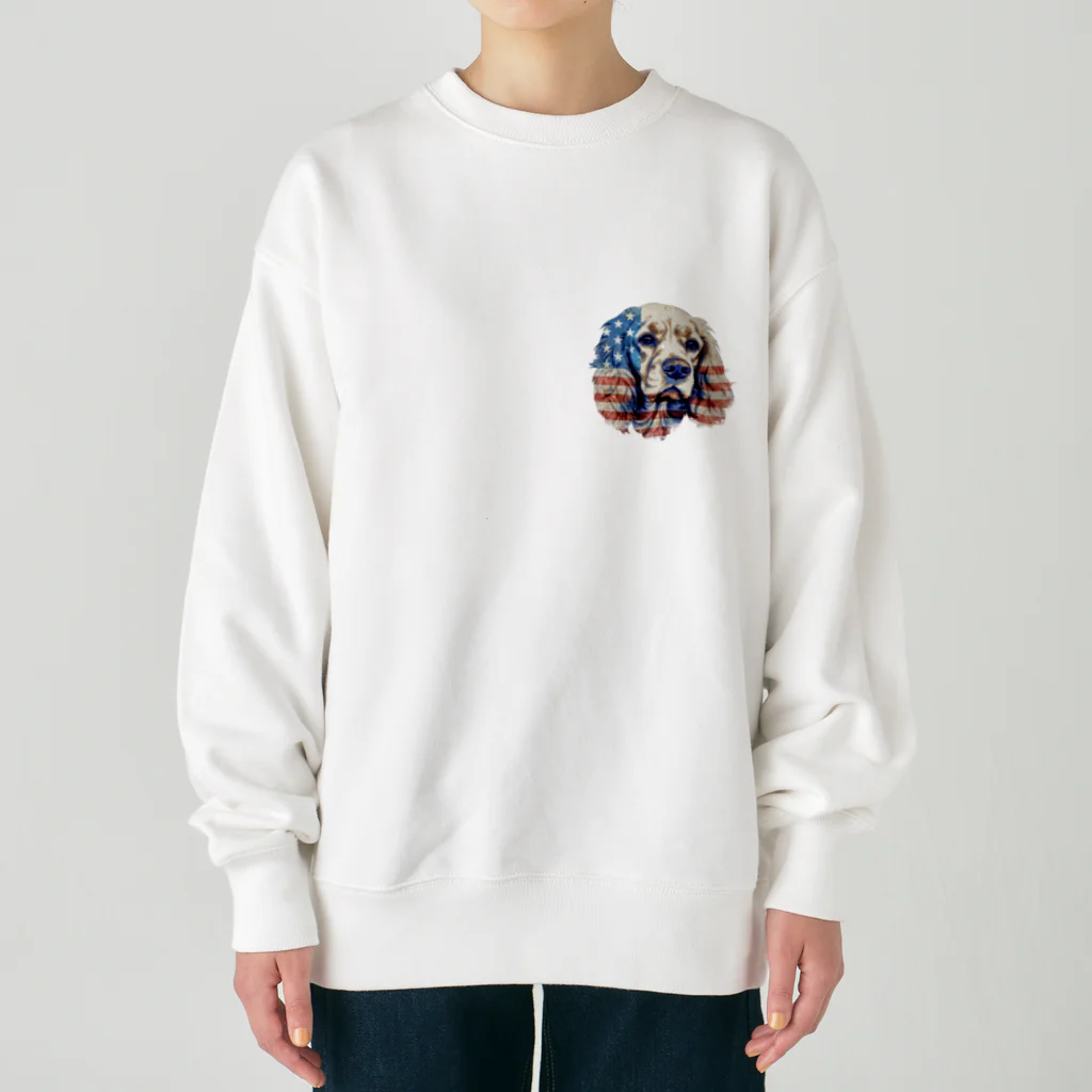 dogsdream8246のアメリカンコッカーアメリカ Heavyweight Crew Neck Sweatshirt