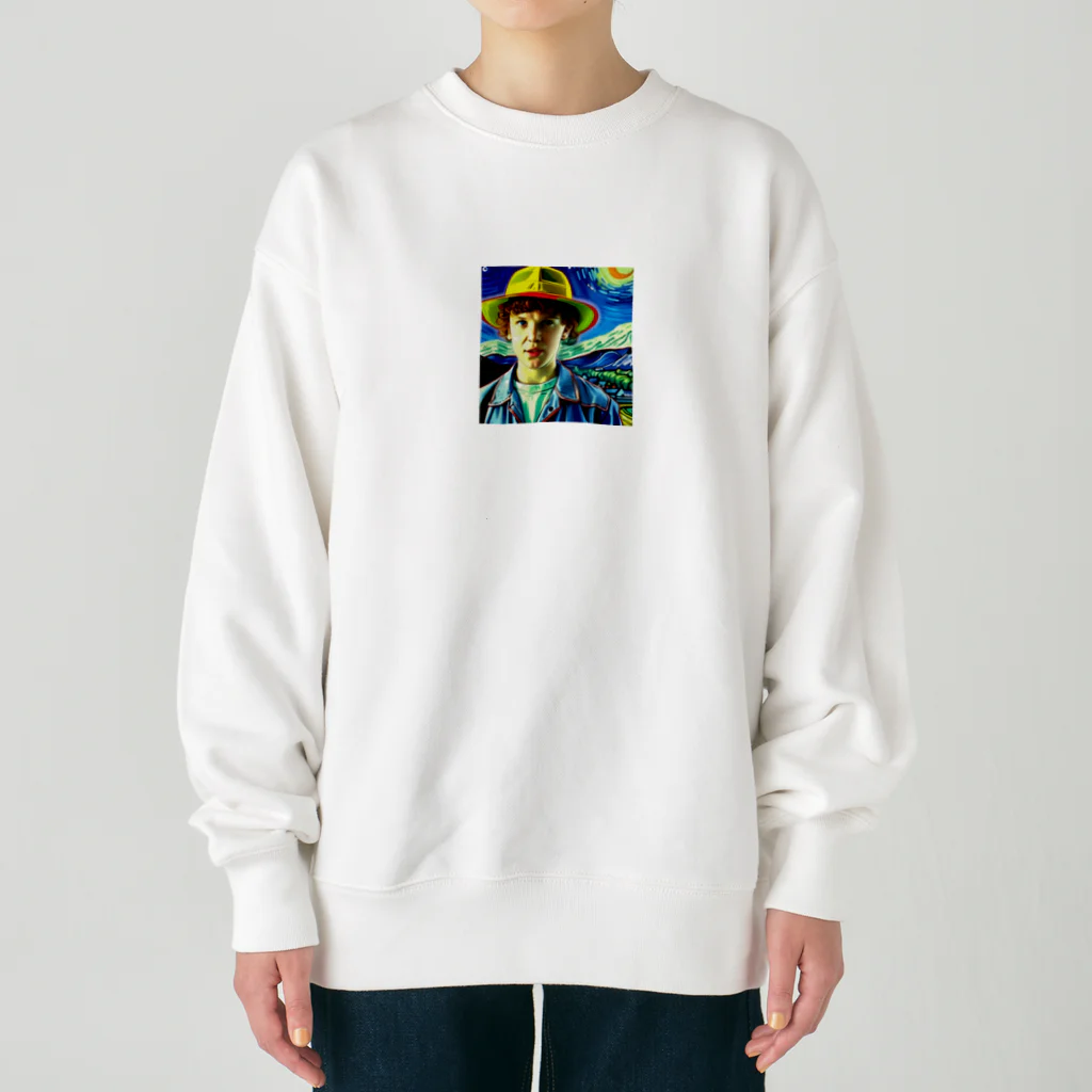 ラクダッピーのストレンジャーシングスイレブン星月夜に行ってみた Heavyweight Crew Neck Sweatshirt