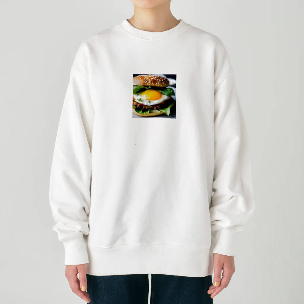 チワワ愛好家ショップの半熟とろけるハンバーグ チーズ愛好家の夢！ Heavyweight Crew Neck Sweatshirt