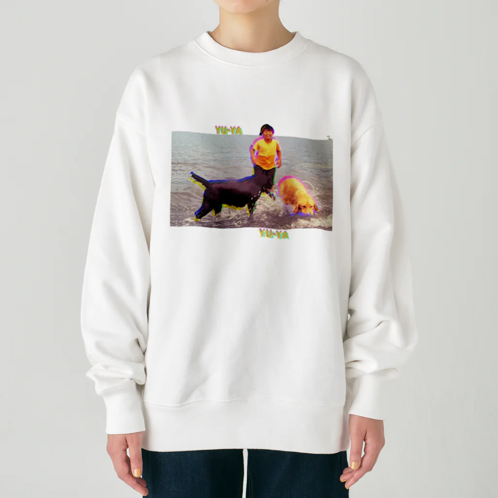 おゆらじ屋の思い出（ネオン） Heavyweight Crew Neck Sweatshirt