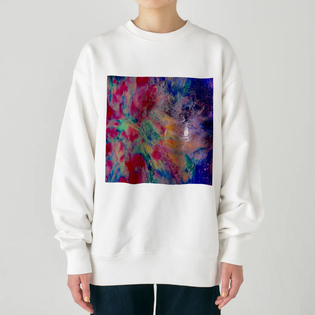 【抽象画】melty moon【フルイドアート】のキャンディ Heavyweight Crew Neck Sweatshirt