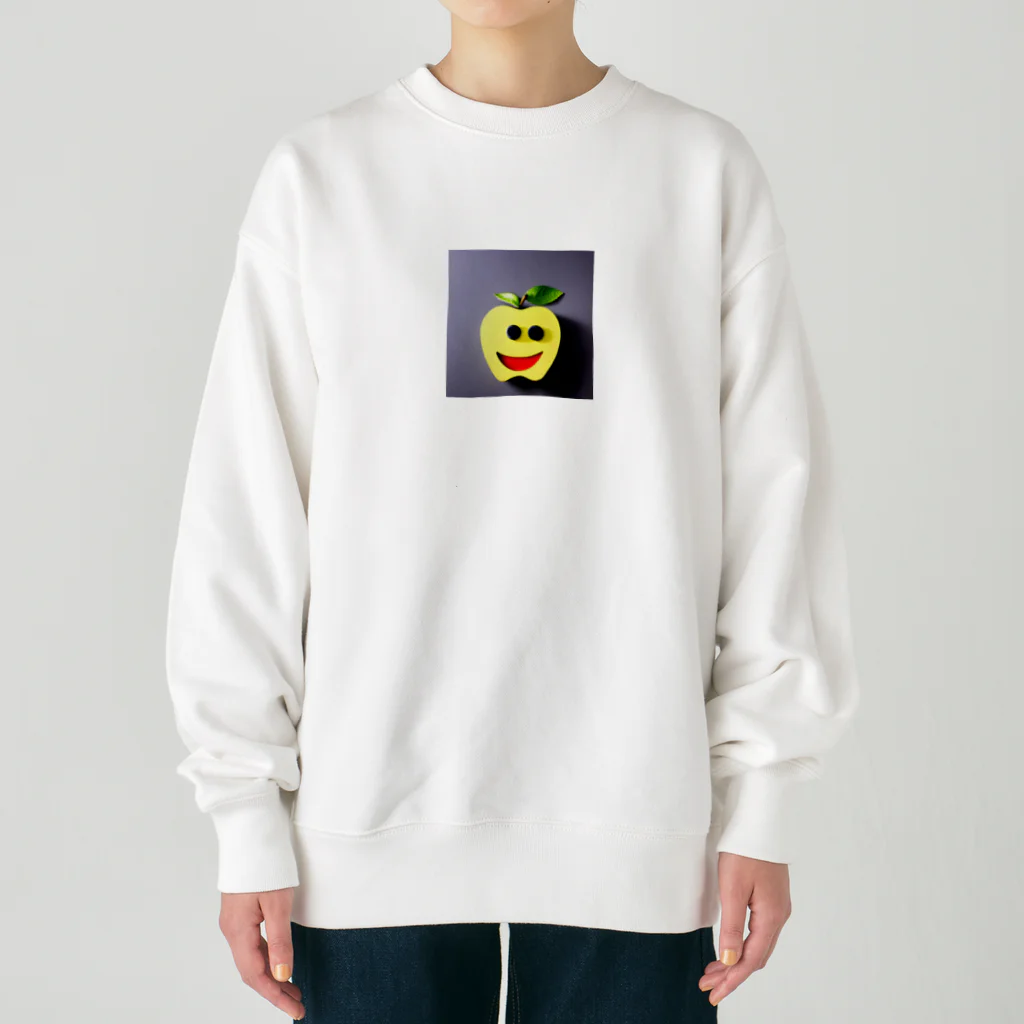 にゃーんの生きたリンゴ Heavyweight Crew Neck Sweatshirt