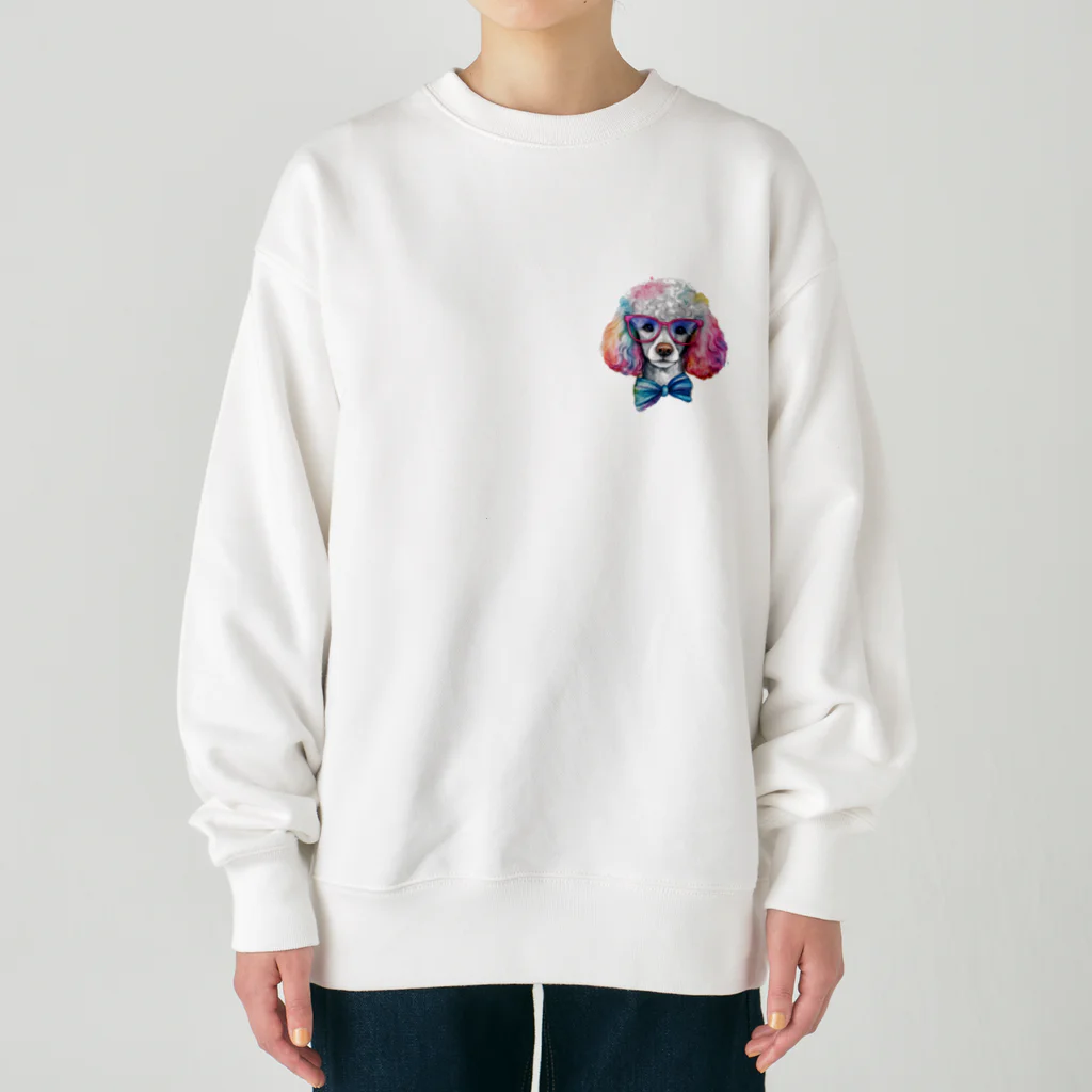 dogsdream8246のプードルめがね Heavyweight Crew Neck Sweatshirt