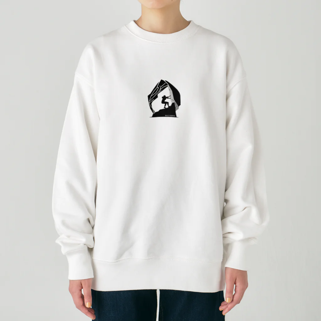 aokitaの【BLUE NORTH】ボルダリングシルエットアート Heavyweight Crew Neck Sweatshirt