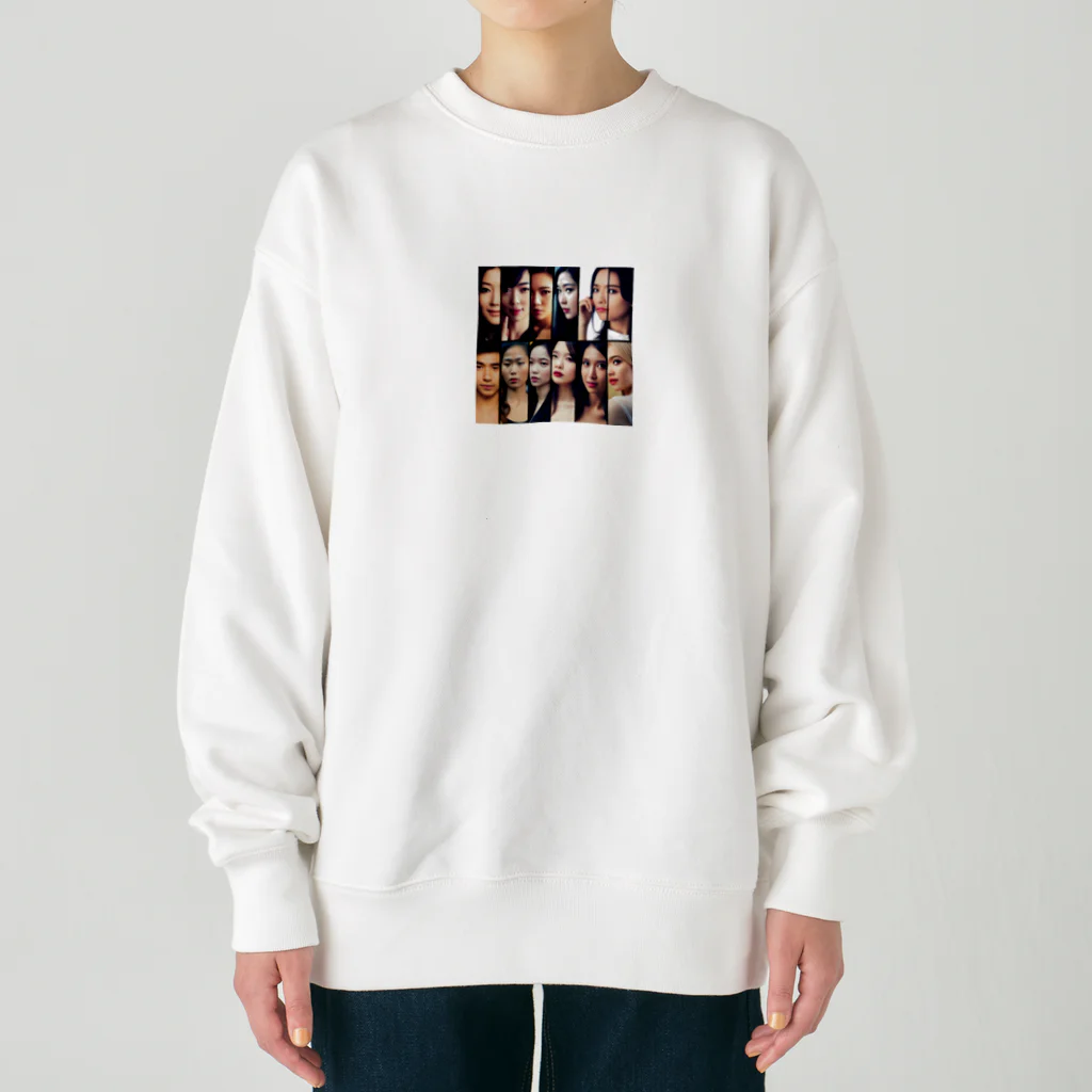 Stylishの女性の瞬間 Heavyweight Crew Neck Sweatshirt