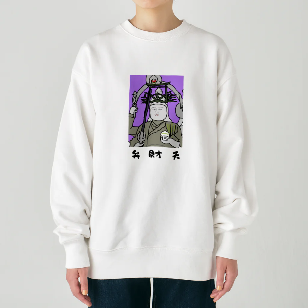 kazu_gの弁財天（切抜きロゴ/淡色グッズ用） Heavyweight Crew Neck Sweatshirt