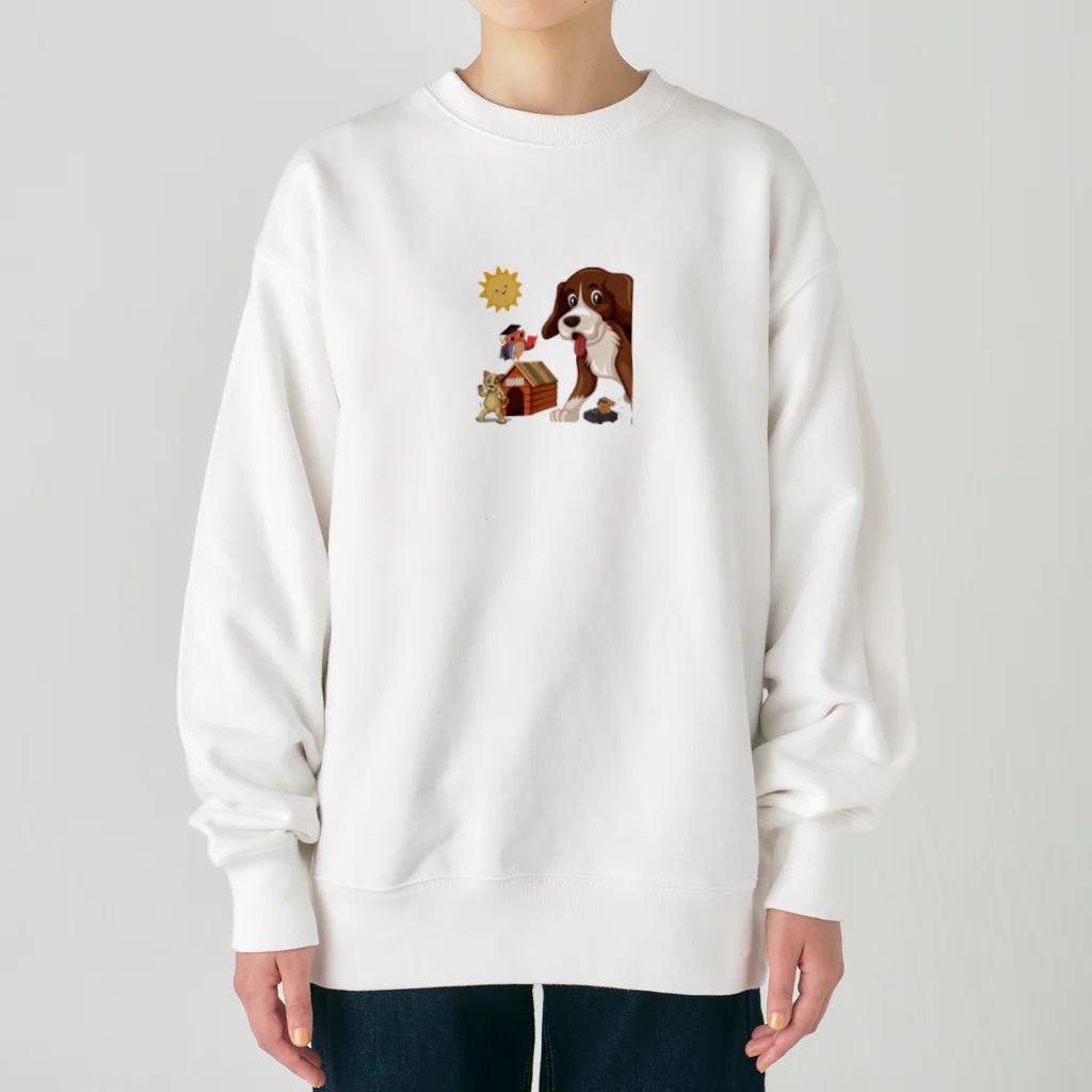 キイロチャンのアニマル学校 Heavyweight Crew Neck Sweatshirt