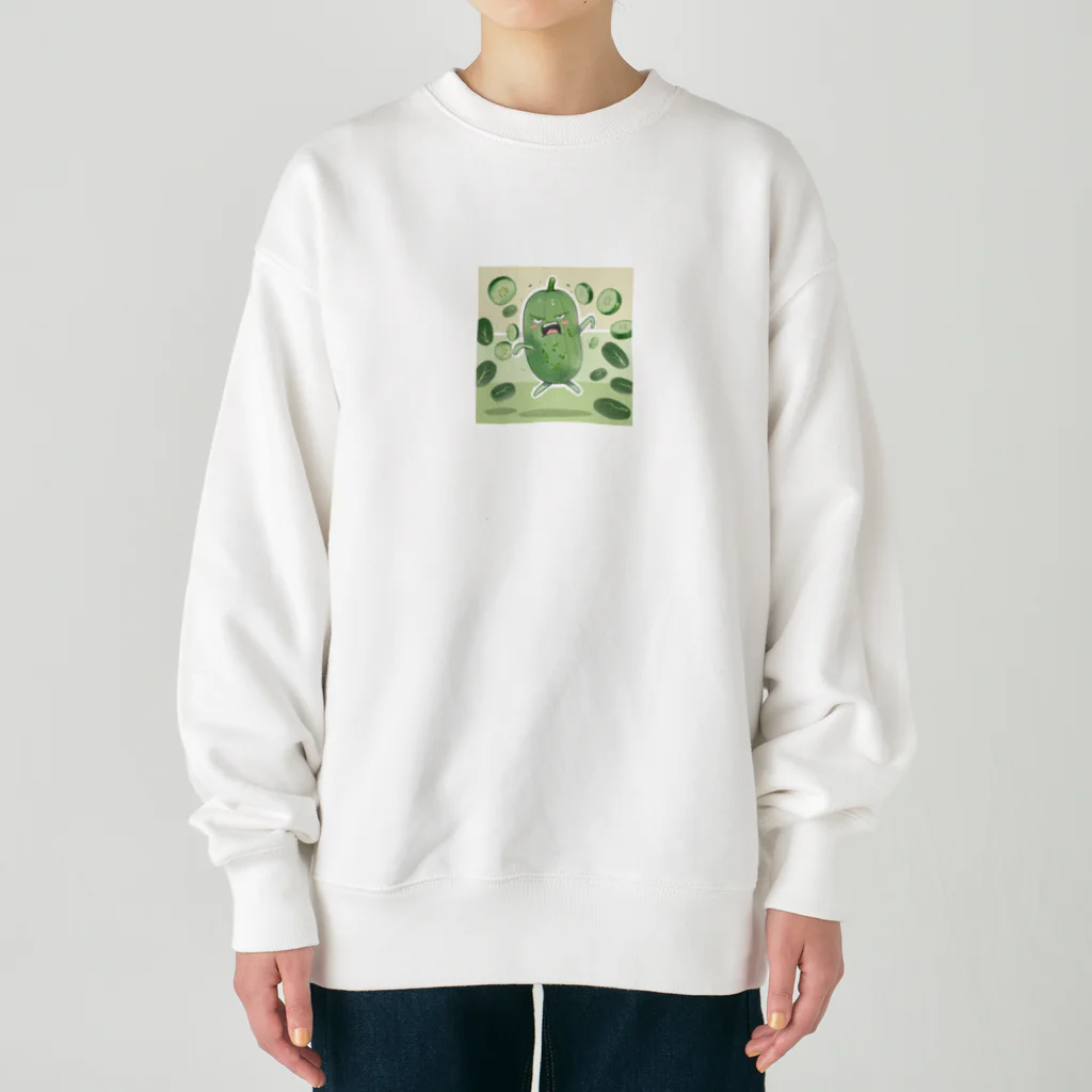 takanori5のアングリーダンシングキューカンバー Heavyweight Crew Neck Sweatshirt