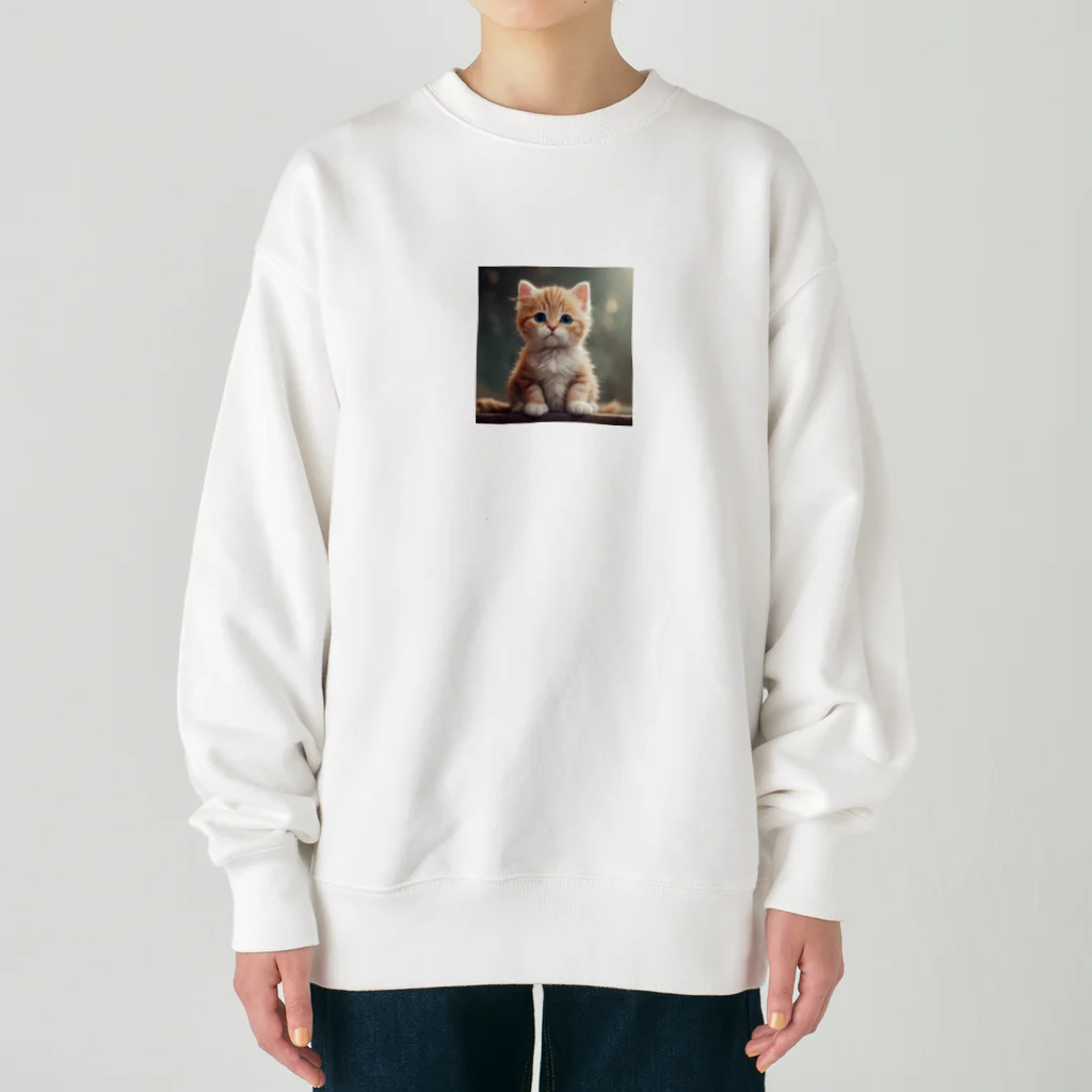 tetuharuのキュートな子猫 Heavyweight Crew Neck Sweatshirt