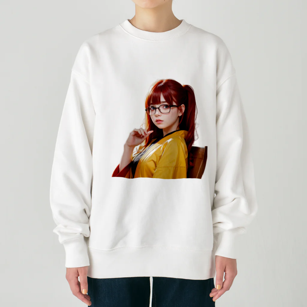 AIデザイングッズ販売　Akiba-treasure（アキバトレジャー）の大正ロマンス　日菜子さん Heavyweight Crew Neck Sweatshirt