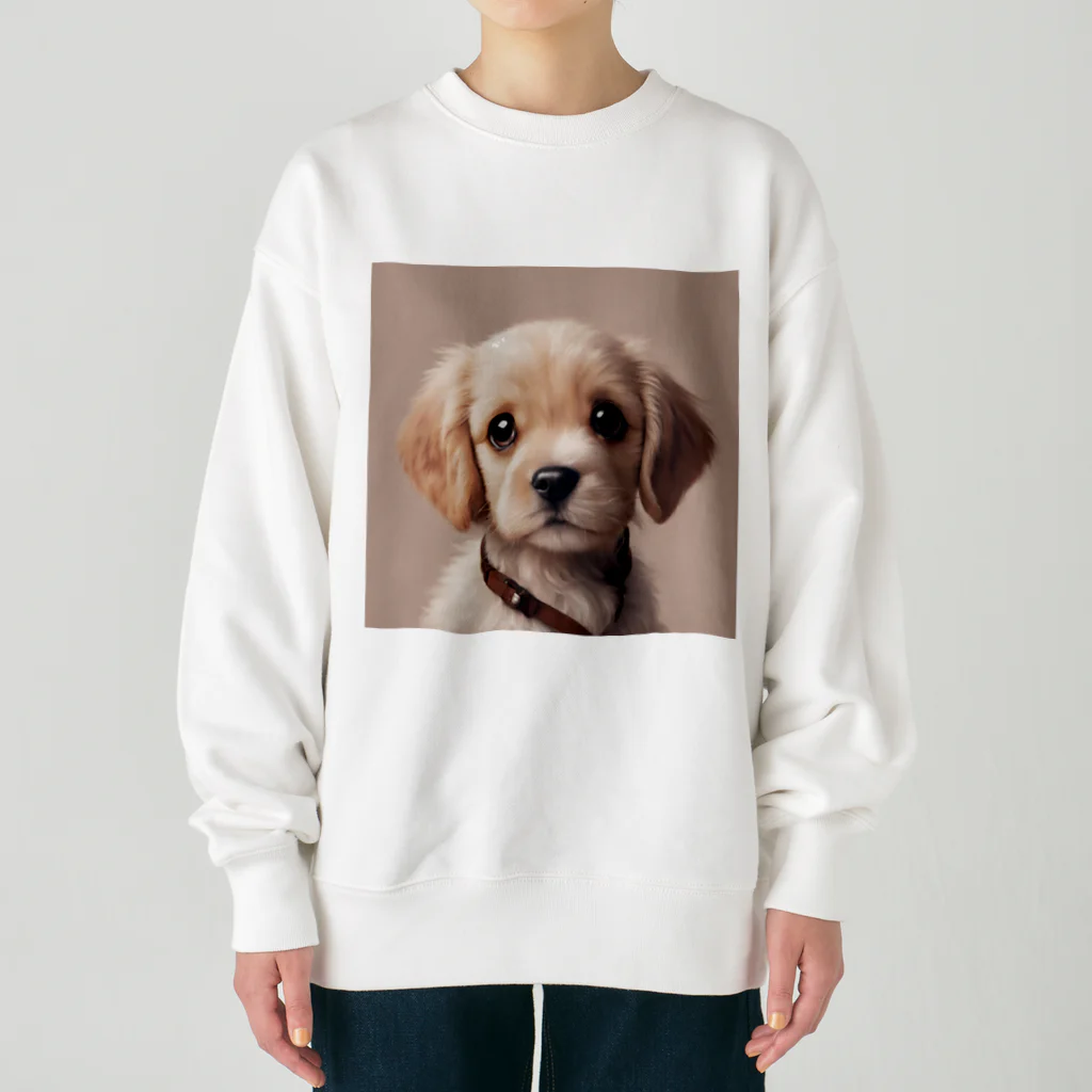 kunkun1048のめちゃカワ犬 Heavyweight Crew Neck Sweatshirt