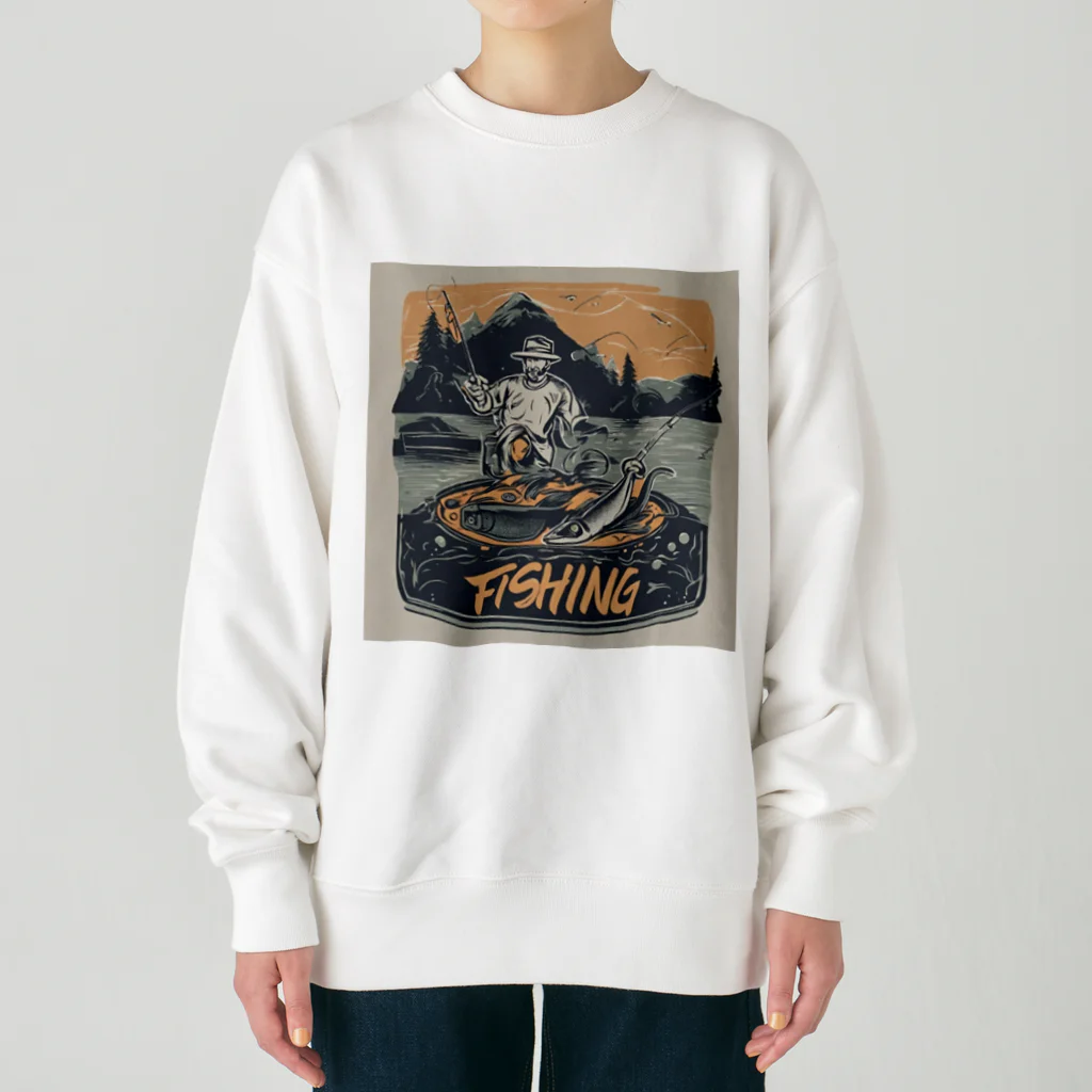 yuu1994 fishingのenjoy fishing yuu1994 Heavyweight Crew Neck Sweatshirt