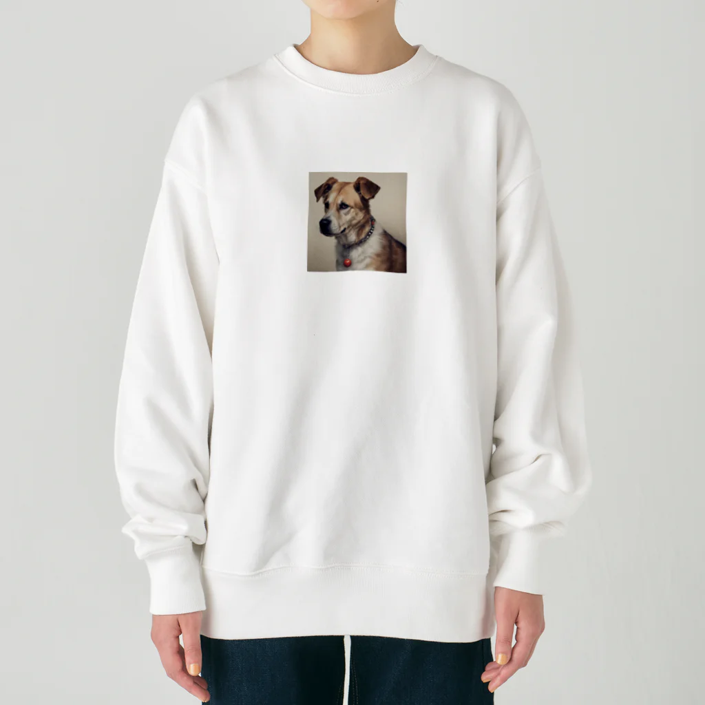 まさのお店の凛々しい犬 Heavyweight Crew Neck Sweatshirt