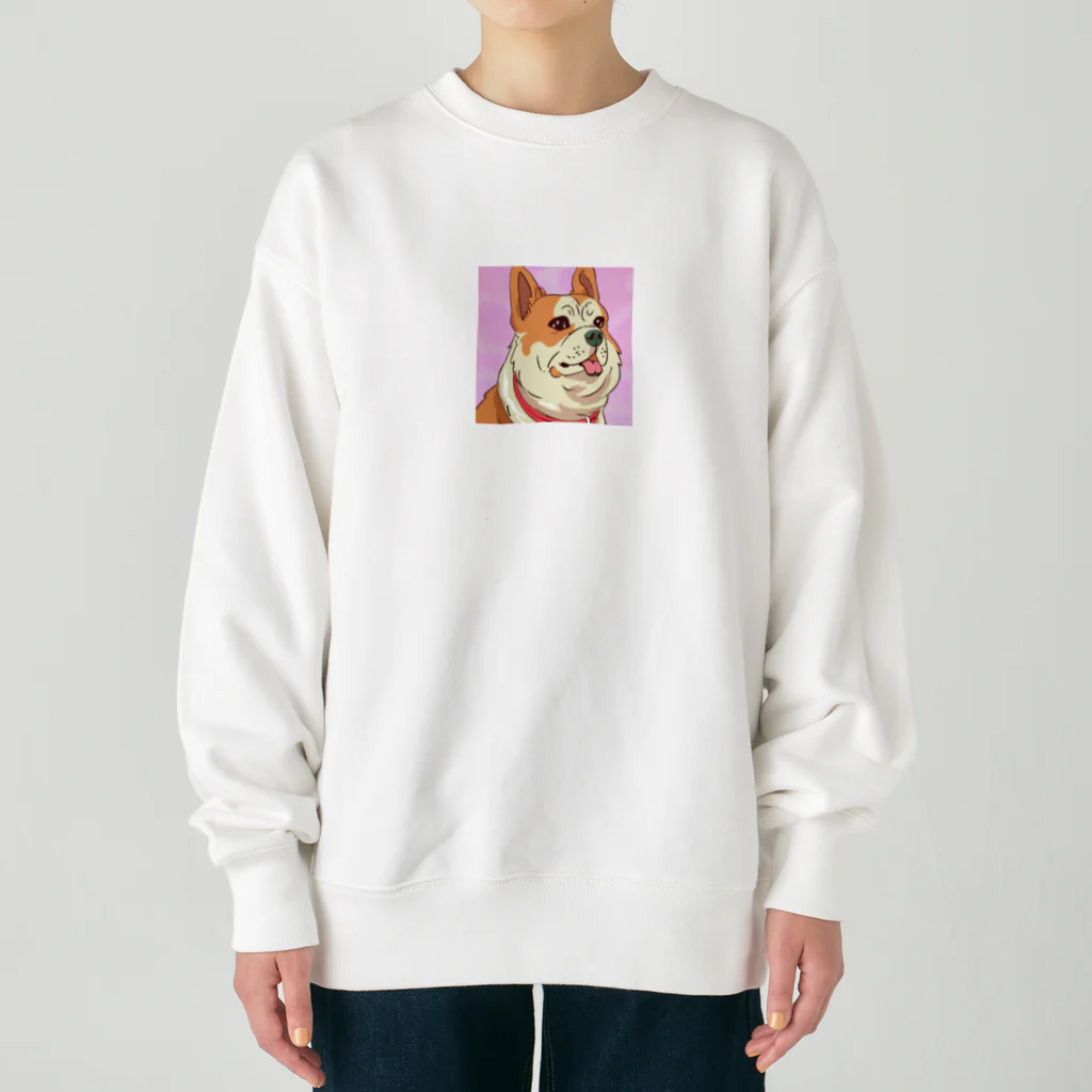 まさのお店の人懐こい犬 Heavyweight Crew Neck Sweatshirt