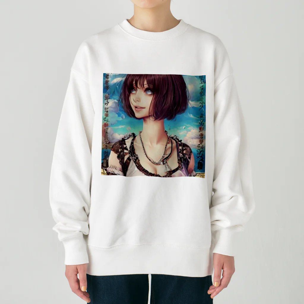 ボンブ映像社の希望に満ちた娘 Heavyweight Crew Neck Sweatshirt