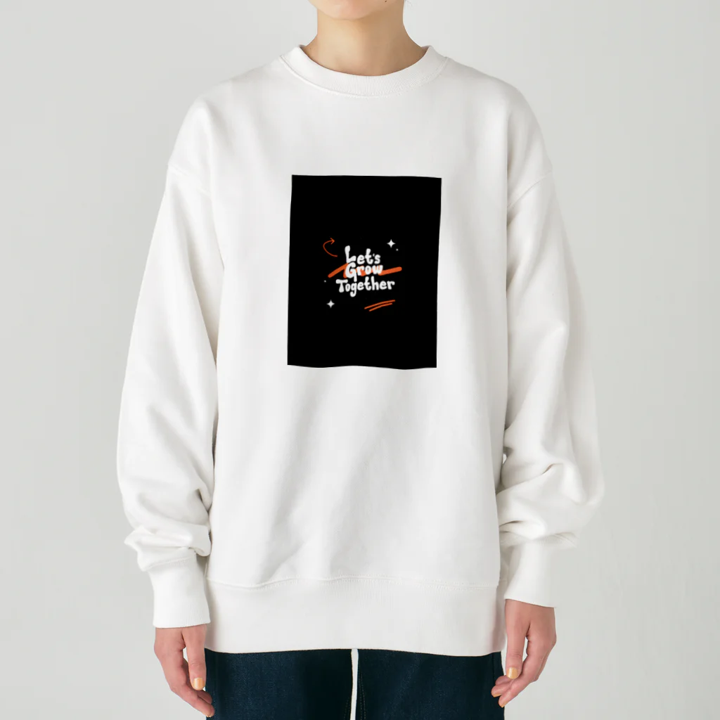 yusaki55maikingのアブストラクトタイポグラフィ Tシャツ Heavyweight Crew Neck Sweatshirt