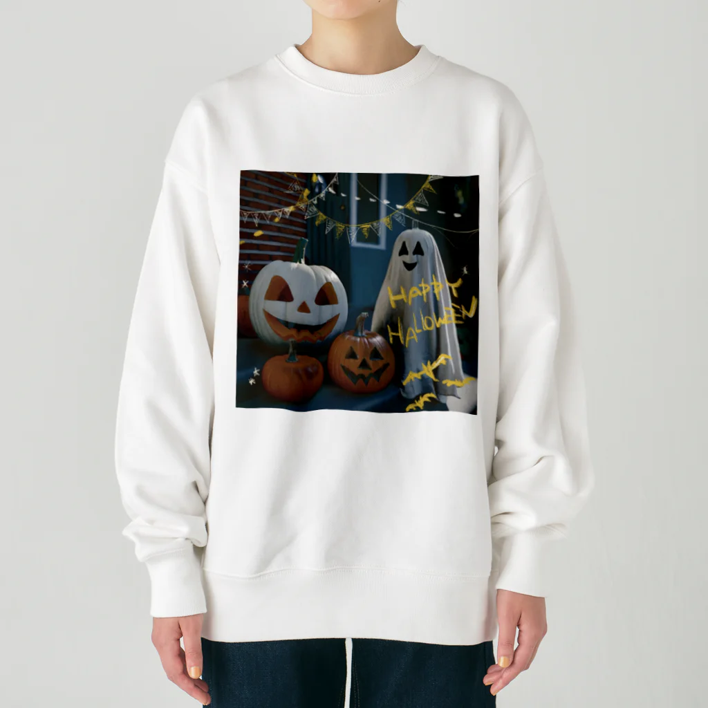 いらすとグッズのハッピーハロウィン Heavyweight Crew Neck Sweatshirt