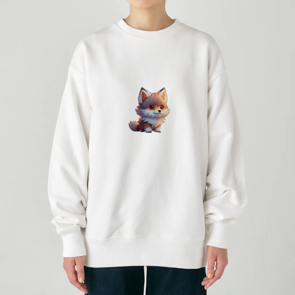 romi-yuのキツネくん Heavyweight Crew Neck Sweatshirt