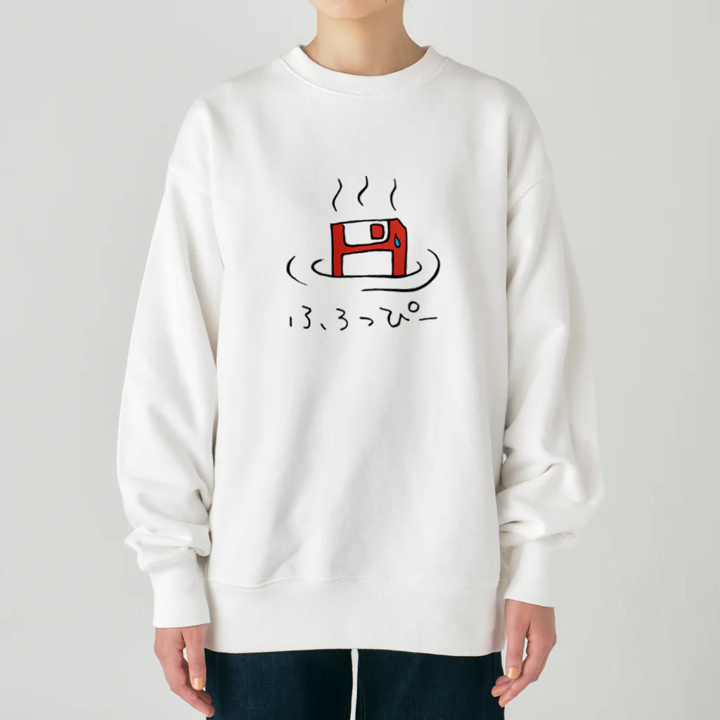 温泉グッズ@ブーさんとキリンの生活のふろっぴー Heavyweight Crew Neck Sweatshirt