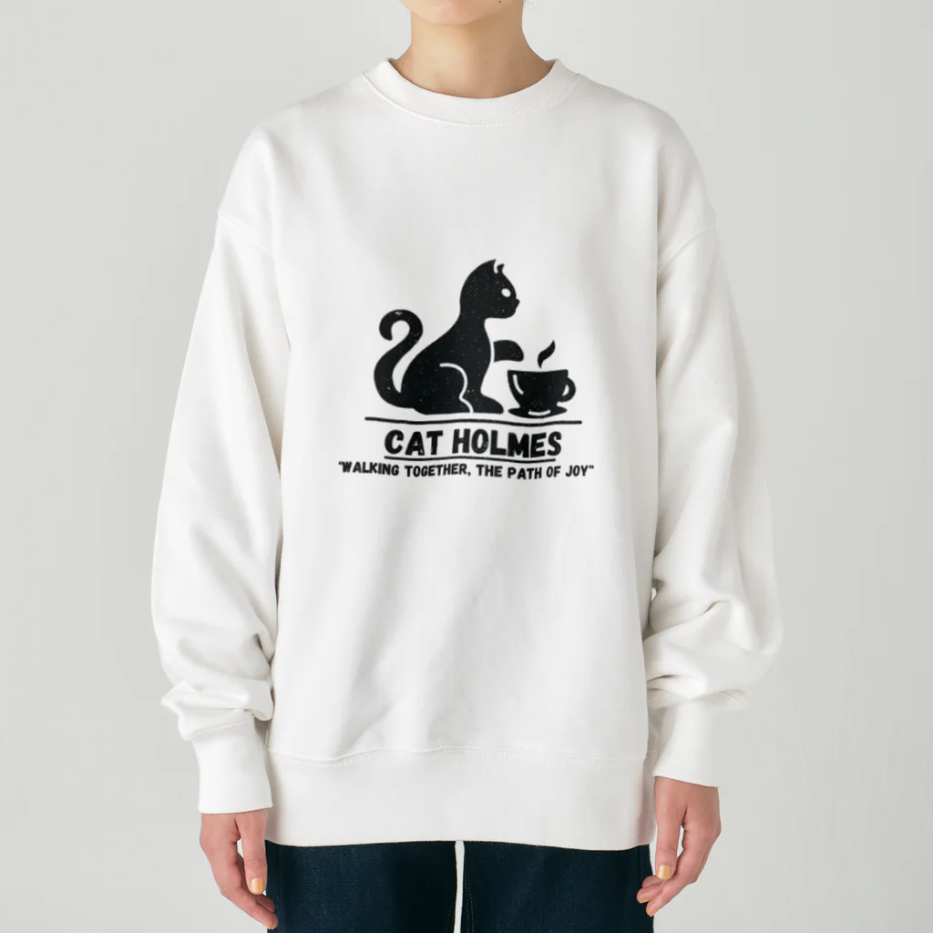  cat Holmesのdaily life at home Heavyweight Crew Neck Sweatshirt