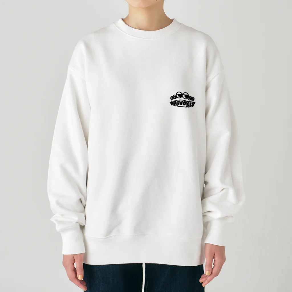 MOG WORK'sの六つ目パンデミック計画 BLACK Heavyweight Crew Neck Sweatshirt