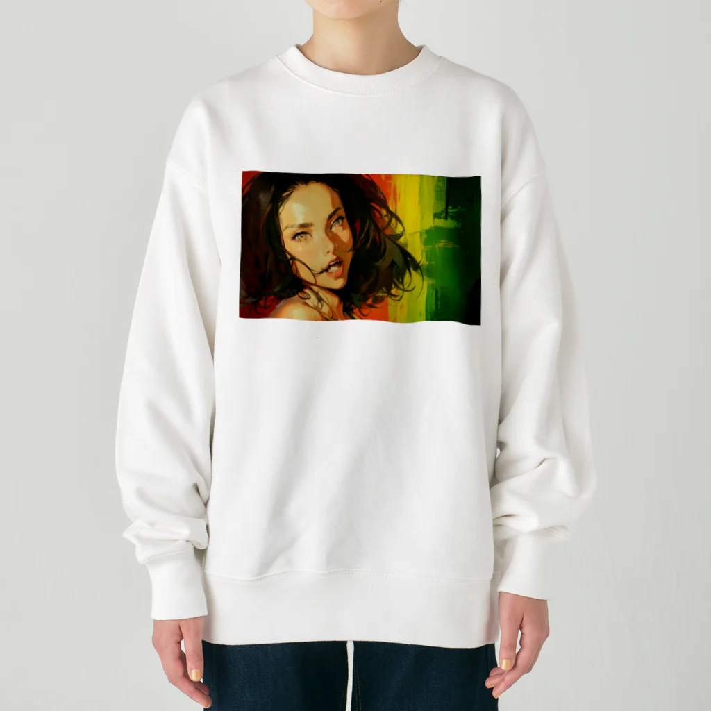 ボンブ映像社のレゲェ女子 Heavyweight Crew Neck Sweatshirt