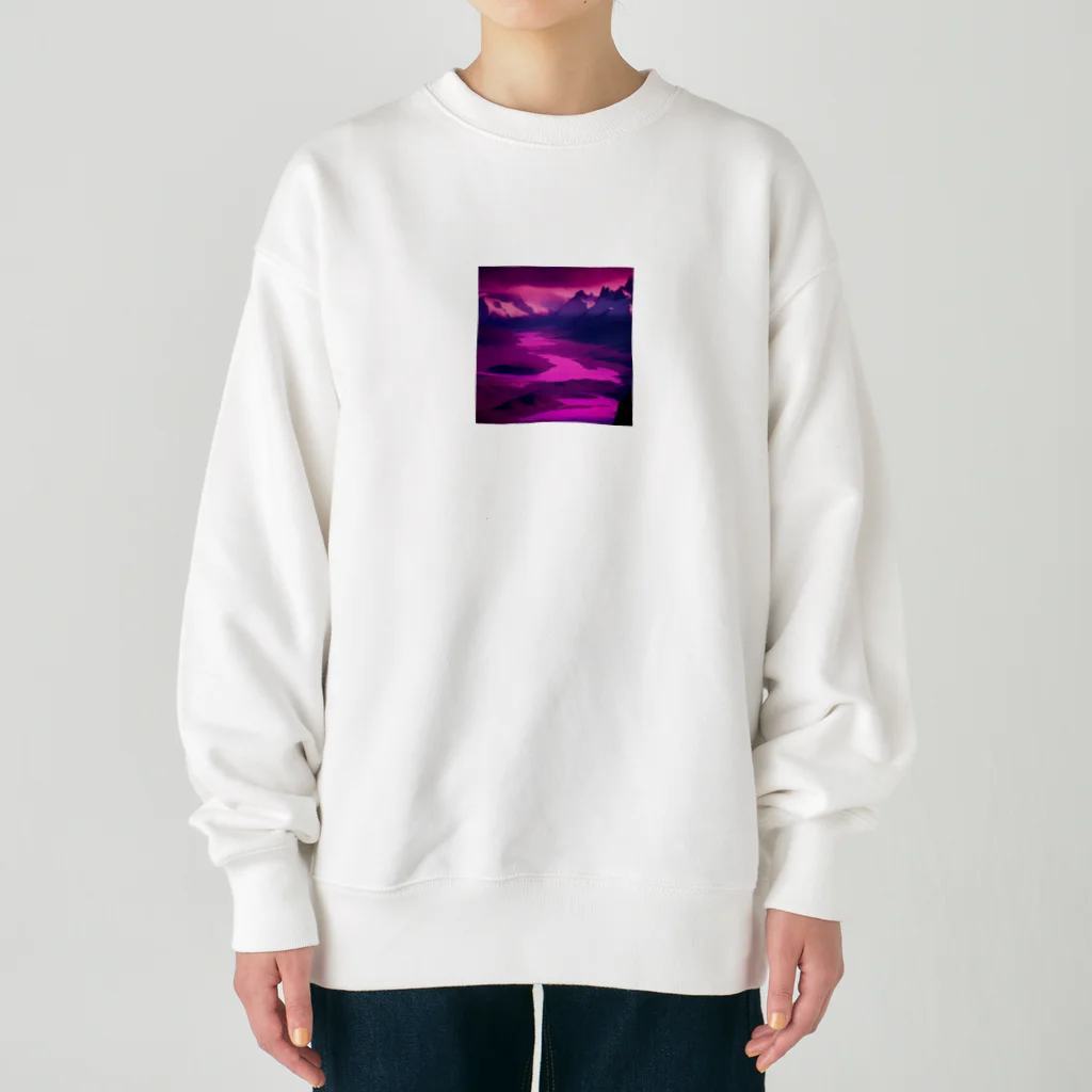 YoMiTの有名な観光スポットをイメージした画像：パタゴニア（アルゼンチン、チリ） Heavyweight Crew Neck Sweatshirt