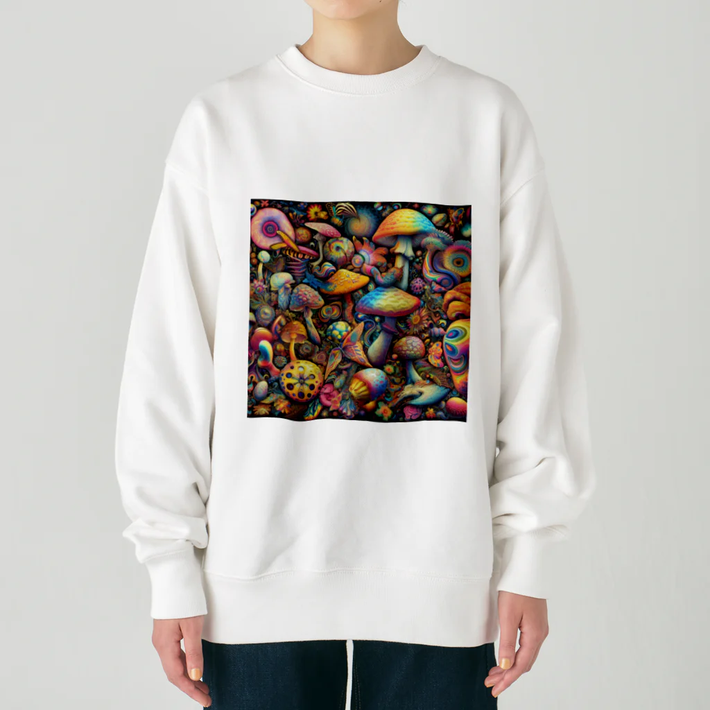 サイケデリック0721の幻覚キノコ Heavyweight Crew Neck Sweatshirt