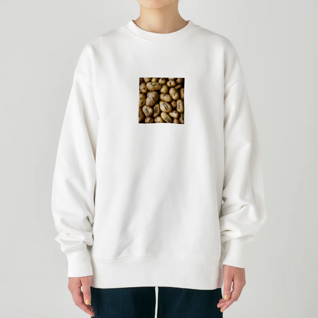 yuki_kmのポテト・パラダイス！ジャガイモ愛好者のためのグッズ Heavyweight Crew Neck Sweatshirt