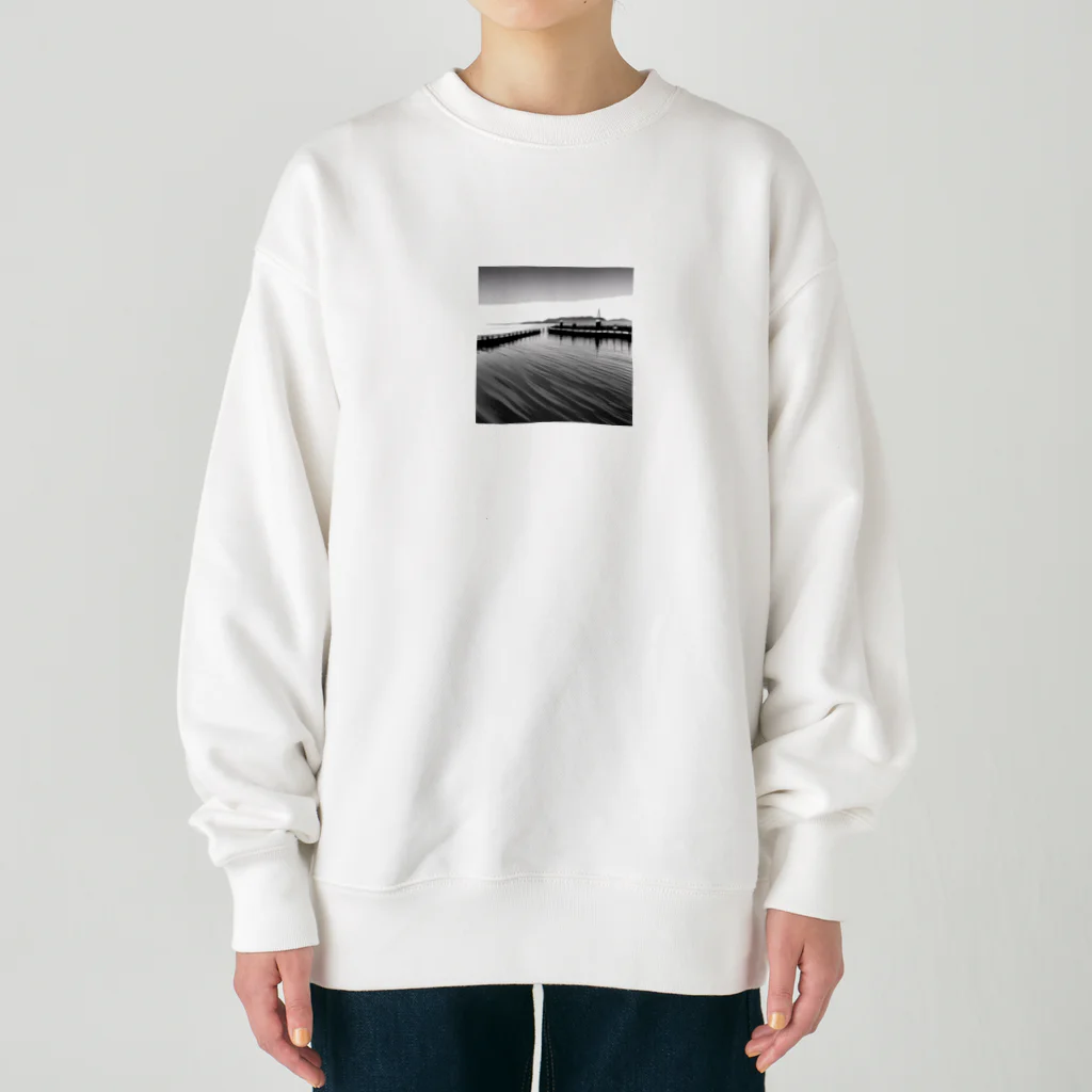 YoMiTの有名な観光スポットイメージ画像：チューリッヒ湖（スイス） Heavyweight Crew Neck Sweatshirt