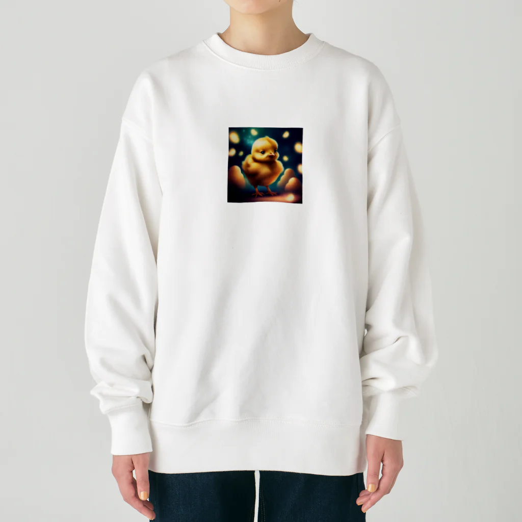 安田ワールドのひよこのイラストグッズ Heavyweight Crew Neck Sweatshirt