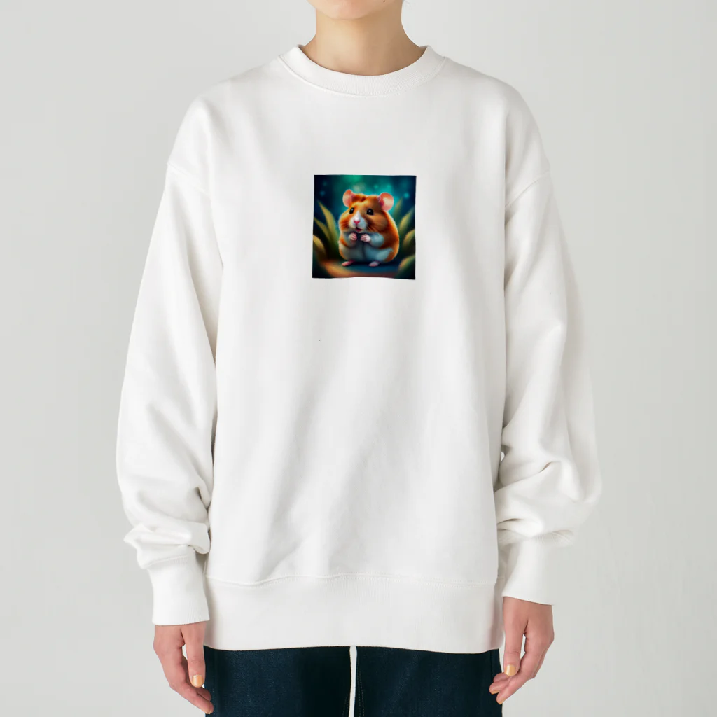 安田ワールドのハムスターのイラストグッズ Heavyweight Crew Neck Sweatshirt