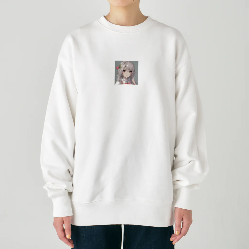 ゆうたんショップの可愛いAIキャラ2 Heavyweight Crew Neck Sweatshirt