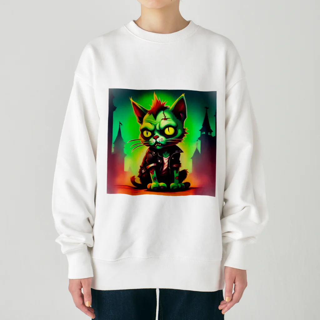 ＳＰＹＤＥＲＬＥＧＳのヤサグレＰＵＮＫＳＣＡＴ Heavyweight Crew Neck Sweatshirt