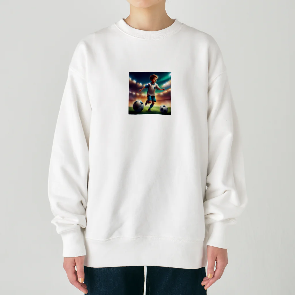 Uchi19のサッカー小僧 Heavyweight Crew Neck Sweatshirt