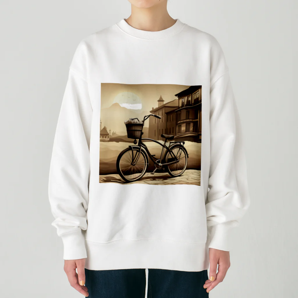 yusuke-kのレトロな自転車 Heavyweight Crew Neck Sweatshirt