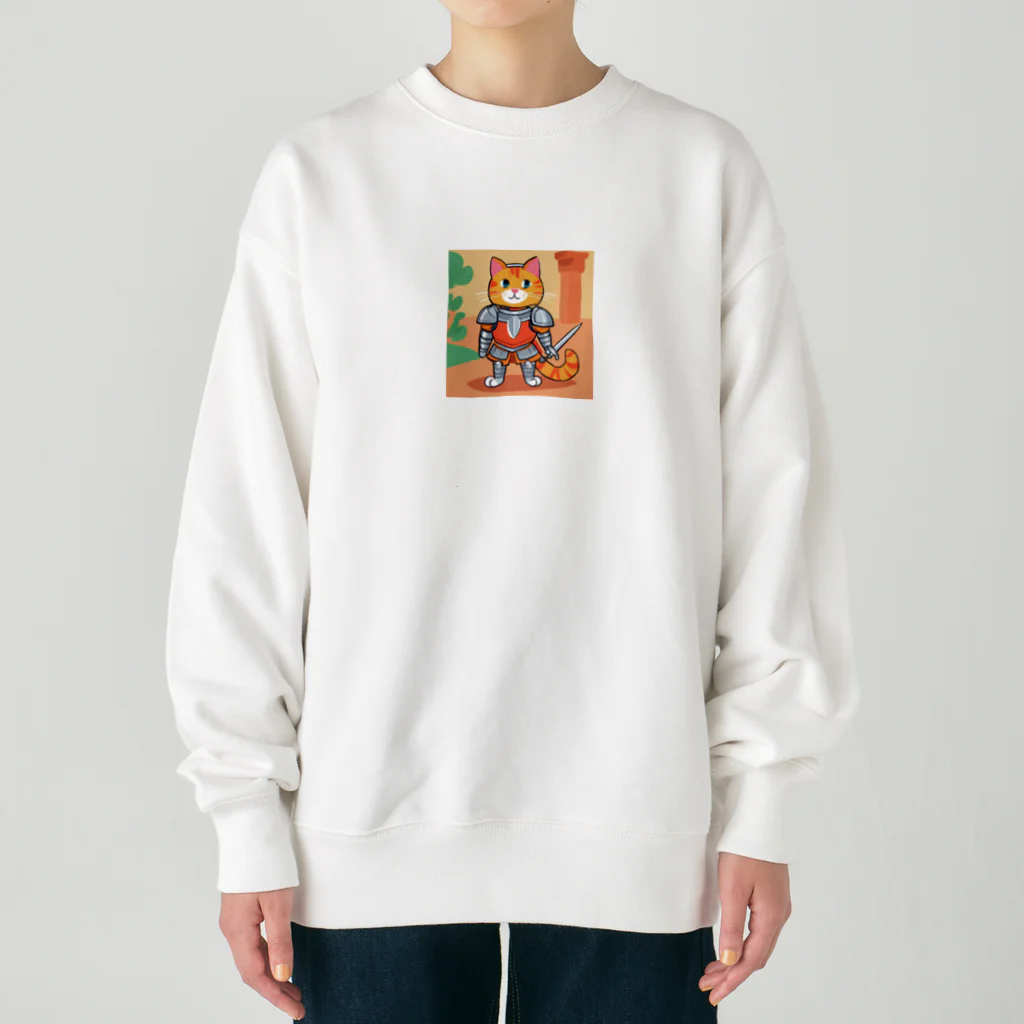 人生Storeの勇者猫 Heavyweight Crew Neck Sweatshirt