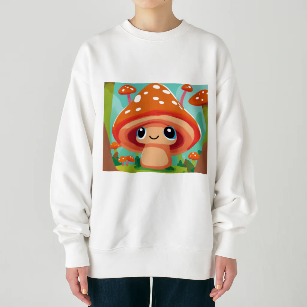 fukuzahのキノコちゃん Heavyweight Crew Neck Sweatshirt