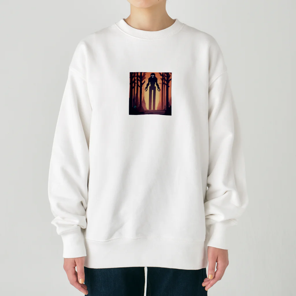 umakoiの木のようなお化けの影のドット絵 Heavyweight Crew Neck Sweatshirt