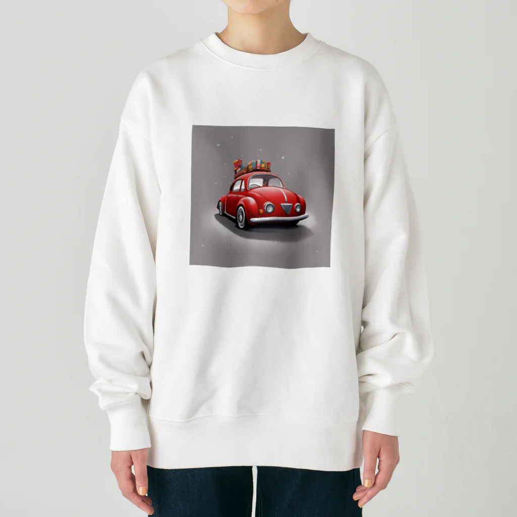 まひる3のあかい車グッツ Heavyweight Crew Neck Sweatshirt