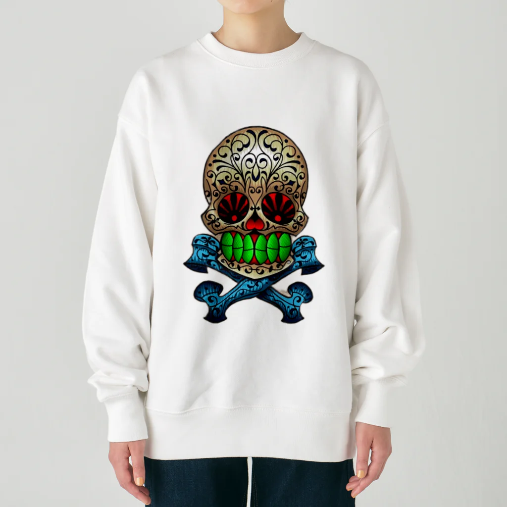 Hinakagoのメキシカンスカル Heavyweight Crew Neck Sweatshirt