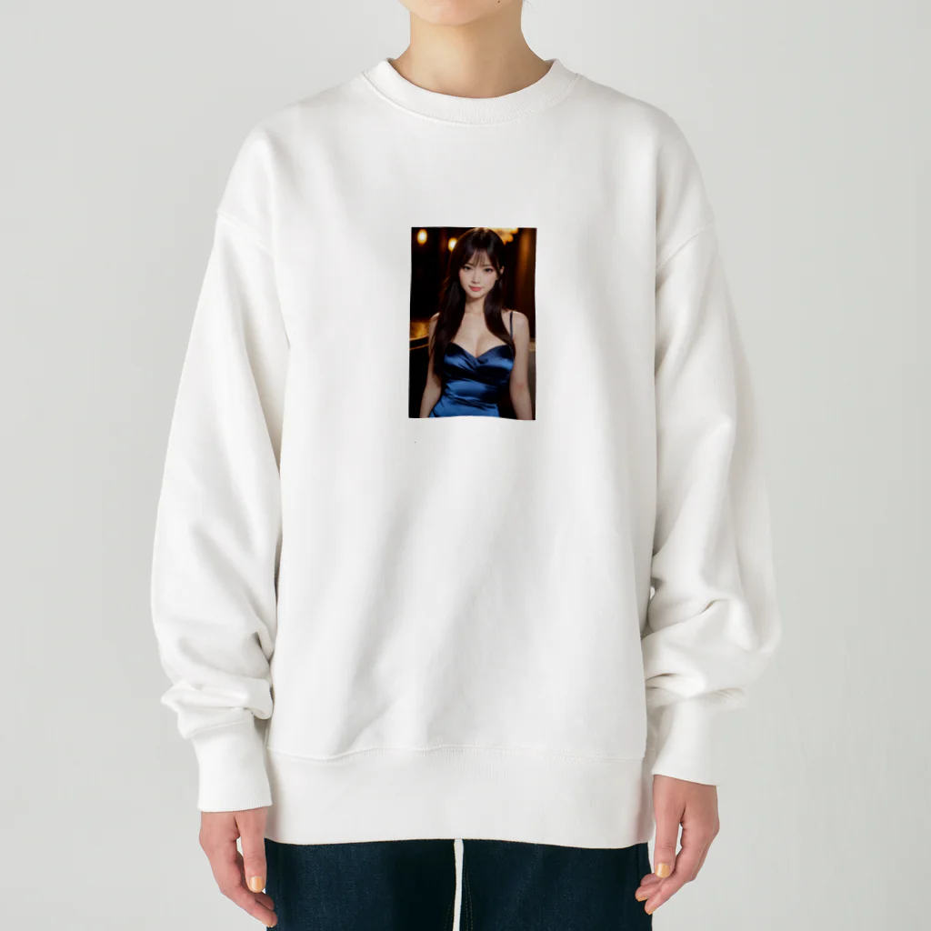 AI Lucy(ルーシー)の青いドレス美人 Heavyweight Crew Neck Sweatshirt