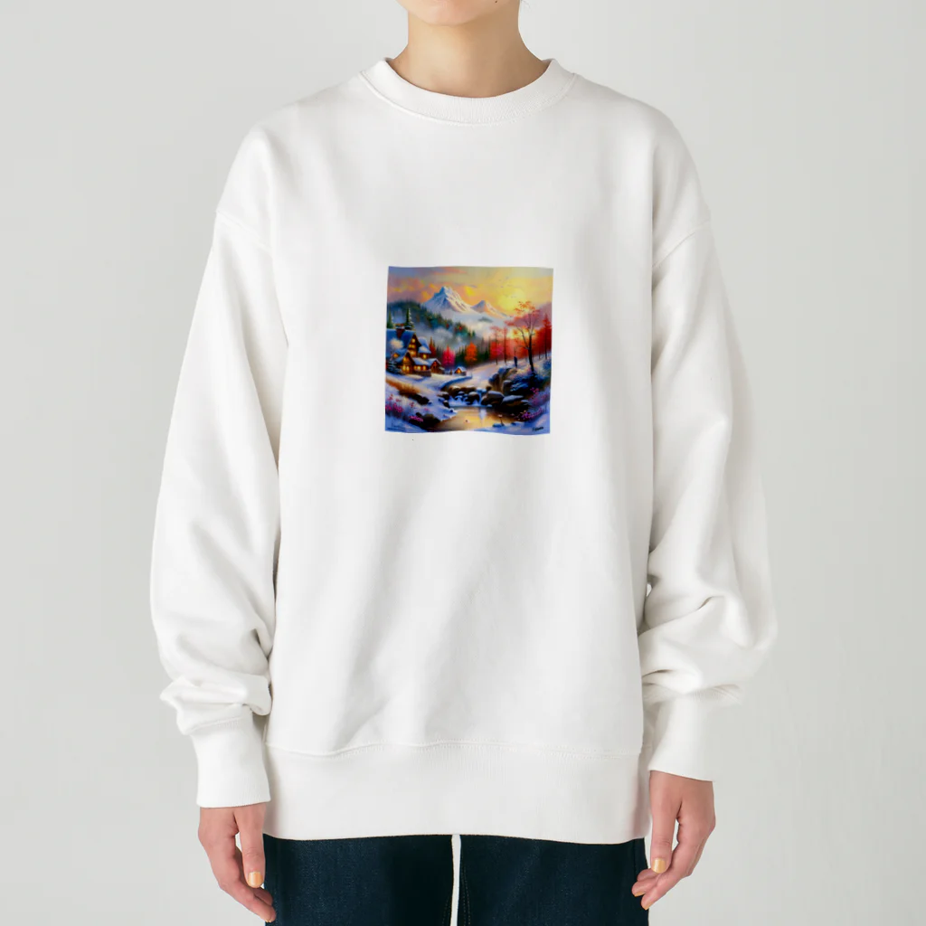 P.H.C（pink house candy）の幻想的な雪景色のグッズ Heavyweight Crew Neck Sweatshirt